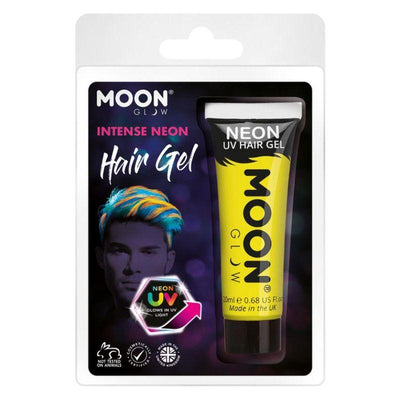 Moon Glow Intense Neon UV Hair Gel Yellow Smiffys _1