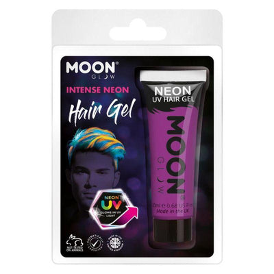 Moon Glow Intense Neon UV Hair Gel Purple Smiffys _1