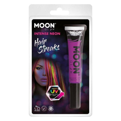 Moon Glow Intense Neon UV Hair Streaks Purple Smiffys _1