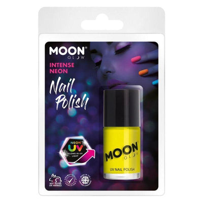 Moon Glow Intense Neon UV Nail Polish Neon Yellow Smiffys _1