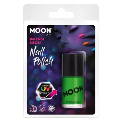 Moon Glow Intense Neon UV Nail Polish Neon Green Smiffys _1