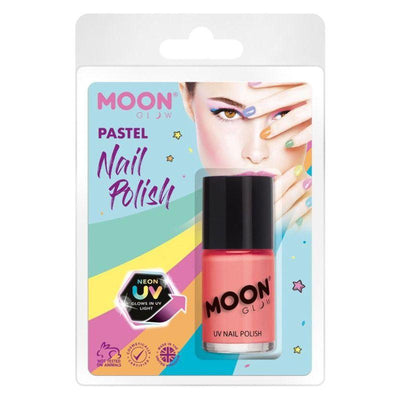 Moon Glow Pastel Neon UV Nail Polish Pastel Coral Smiffys _1