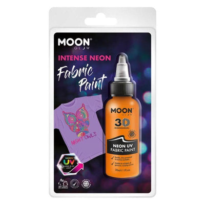 Moon Glow Neon UV Intense Fabric Paint Orange Smiffys _1