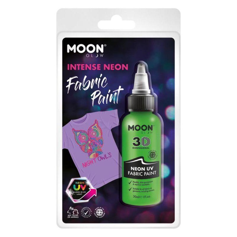 Moon Glow Neon UV Intense Fabric Paint Green Smiffys _1