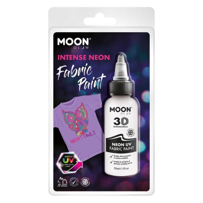 Moon Glow Neon UV Intense Fabric Paint White Smiffys _1