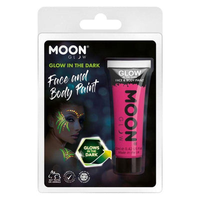 Moon Glow Glow in the Dark Face Paint Pink Smiffys _1