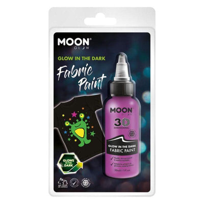 Moon Glow Glow in the Dark Fabric Paint Purple Smiffys _1