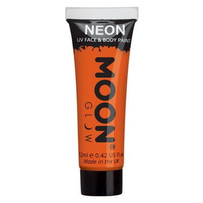 Moon Glow Intense Neon UV Face Paint Orange Smiffys _1