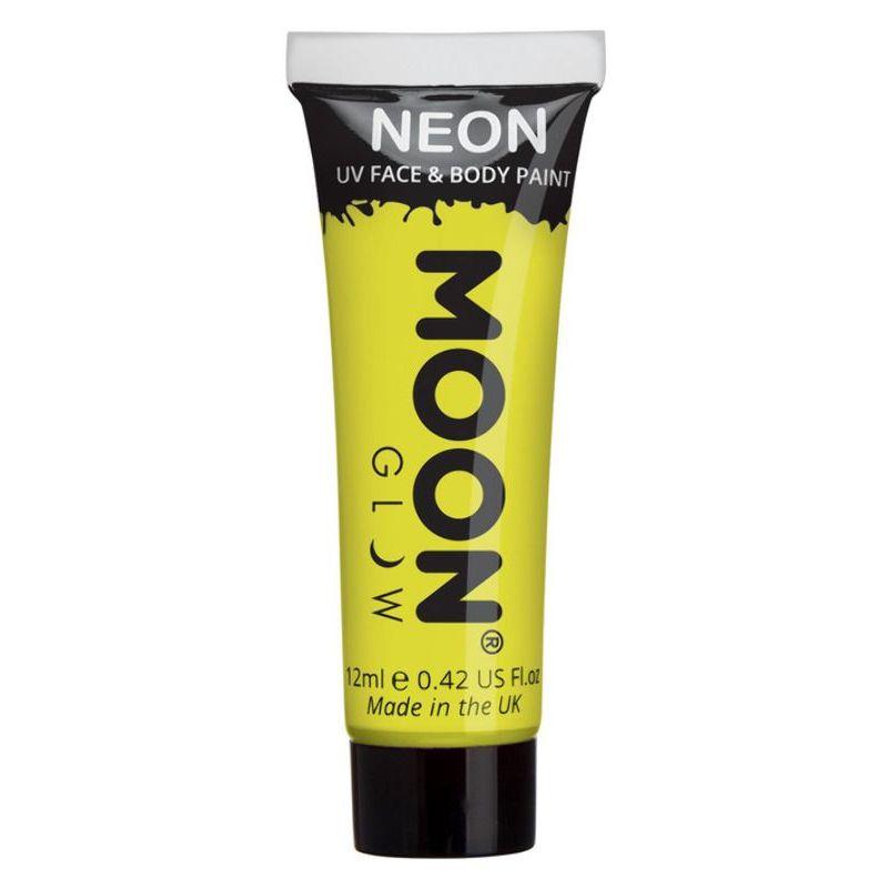 Moon Glow Intense Neon UV Face Paint Yellow Smiffys _1