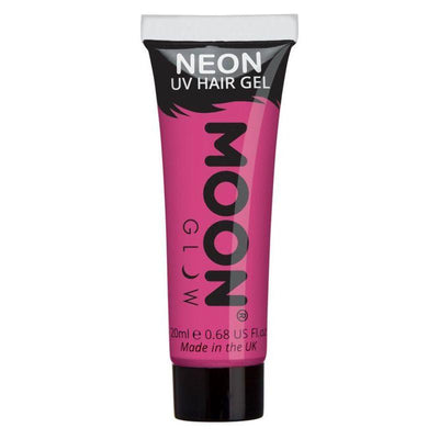 Moon Glow Intense Neon UV Hair Gel Hot Pink Smiffys _1