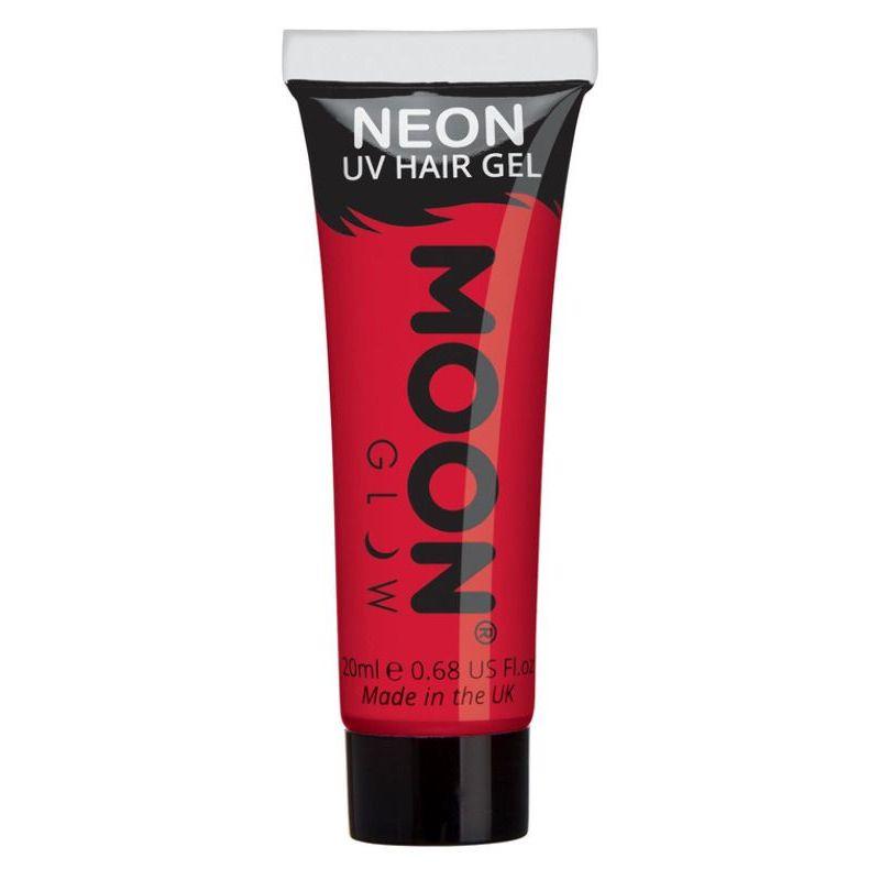 Moon Glow Intense Neon UV Hair Gel Red Smiffys _1