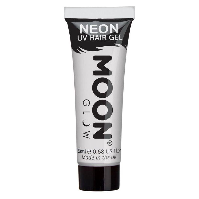 Moon Glow Intense Neon UV Hair Gel White Smiffys _1