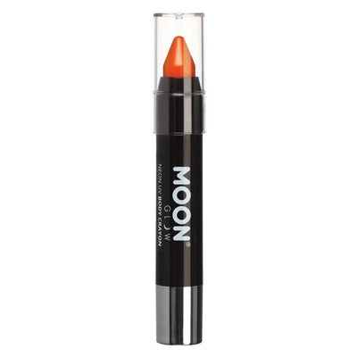 Moon Glow Intense Neon UV Body Crayons Orange Smiffys _1