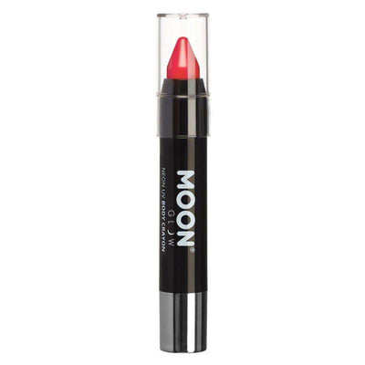 Moon Glow Intense Neon UV Body Crayons Red Smiffys _1