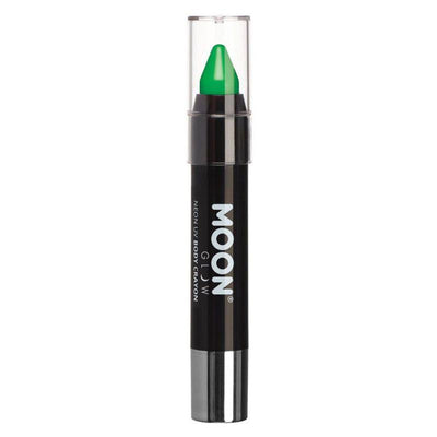 Moon Glow Intense Neon UV Body Crayons Green Smiffys _1