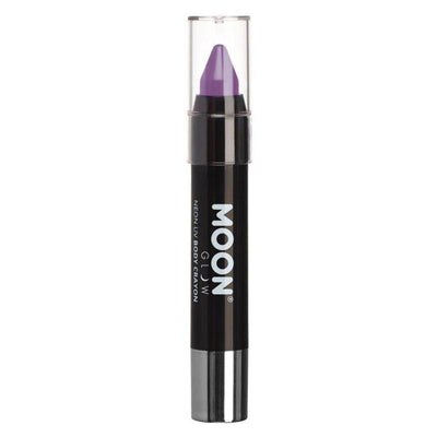 Moon Glow Pastel Neon UV Body Crayons Lilac Smiffys _1