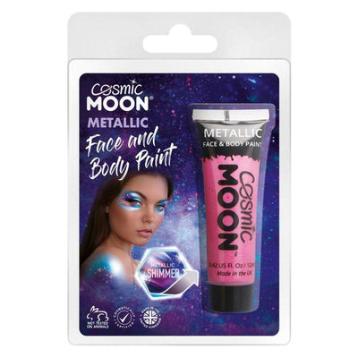 Cosmic Moon Metallic Face & Body Paint Pink Smiffys _1
