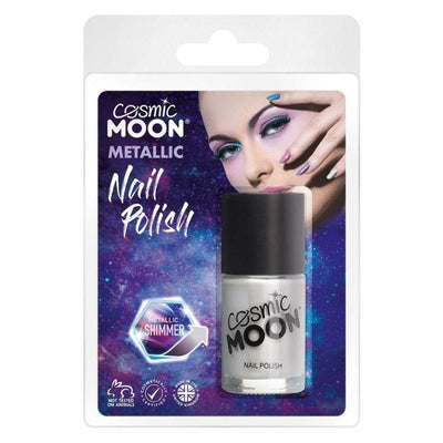 Cosmic Moon Metallic Nail Polish Silver Smiffys _1