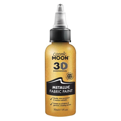 Cosmic Moon Metallic Fabric Paint Gold Smiffys _1