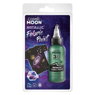 Cosmic Moon Metallic Fabric Paint Green Smiffys _1