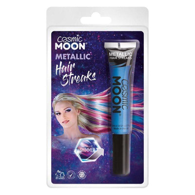 Cosmic Moon Metallic Hair Streaks Blue Smiffys _1