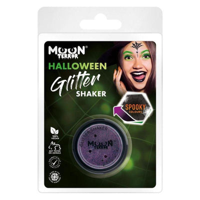Moon Terror Halloween Glitter Shakers Purple Smiffys _1