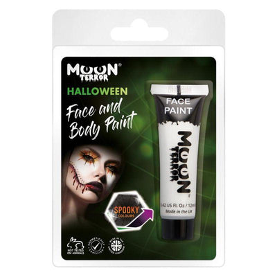 Moon Terror Halloween Face & Body Paint White Smiffys _1